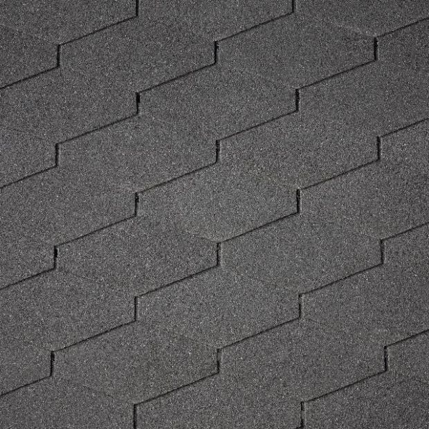 Бітумна черепиця Diamant Plus (01) Black