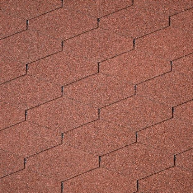 Бітумна черепиця Diamant Plus (10) Tile Red
