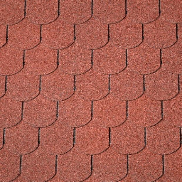 Бітумна черепиця Superglas Biber (10) Tile Red