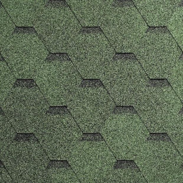 Бітумна черепиця Superglass Hex (23) Amazon Green ultra